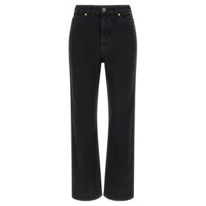 Khaite Black Cotton Flared Women's Jeans